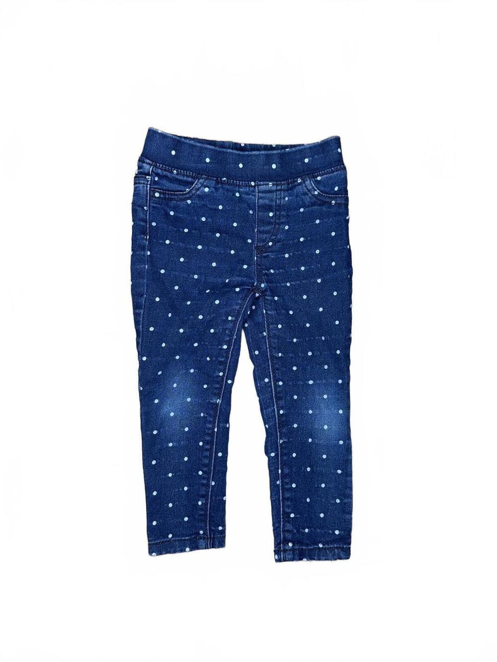 Joe Fresh Toddler Polka Dot Denim Jeans Size 2